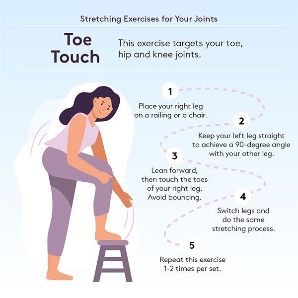 stretching-toe-touch Toe touch stretch for joint flexibility