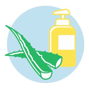 Aloe vera and skincare lotion